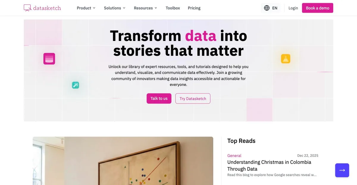 Screenshot of the Datasketch Blog site